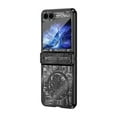 thumbnail image 1 of Dteck for Samsung Galaxy Z Flip 5 Case, Mechanical Gear Pattern Hinge Protection Clear Plating PC Cover for Samsung Z Flip5 5G 2023,Black, 1 of 7
