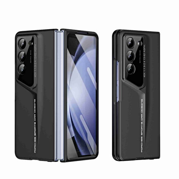 Dteck for Samsung Galaxy Z Fold 4 5G Matte Case, Ultra Slim Hard Rugged PC Shockproof Protective Case with Raised Camera Protection Cover, Black