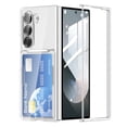 thumbnail image 1 of Dteck for Samsung Galaxy Z Fold 6 Case with Card Holder Kickstand, Slim Lightweight Hard PC Shockproof Phone Cover for Galaxy Z Fold6 2024,Clear, 1 of 8