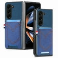 thumbnail image 1 of Dteck for Samsung Galaxy Z Fold6 Case with Card Holder, Lightweight Slim Fit PU Leather Protective Cover Case for Samsung Galaxy Z Fold 6 5G,Blue, 1 of 7