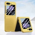 thumbnail image 1 of Dteck for Samsung Galaxy z Flip 5 case with Built in Small Screen Protector, Shockproof Slim Hard Matte Cover for Galaxy z Flip 5 5G, Yellow, 1 of 5