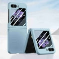 thumbnail image 1 of Dteck for Samsung Galaxy z flip 6 case with Built in Small Screen Protector, Shockproof Slim Hard Matte Cover for Galaxy z flip 6 5G 2024, Skyblue, 1 of 5