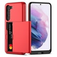 thumbnail image 1 of Dteck for Samsung S23 FE Case with Card Holder Dual Layer Heavy Duty Protective Case Hidden Card Slot Slim Wallet Case for Samsung S23 FE 6.4',Red, 1 of 6
