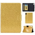 thumbnail image 1 of Dteck for iPad 10th Gen 10.9" 2022 Case, Glitter Sparkly Folio Folding Stand Smart Auto Wake/Sleep Faux Leather Protective Case with Pen Holder,Gold, 1 of 9