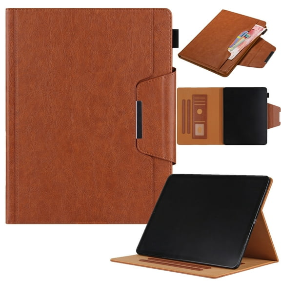 Dteck for iPad Air 13 Inch (M3/M2) Case 2025/2024, Front Pocket PU Leather Folio Cover with Auto Sleep/Wake for iPad Air 13 in Case 2025/2024,Brown