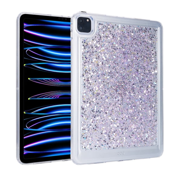 Dteck for iPad mini 5 Case, iPad mini 4 Case for Kids, Matte Glitter Sturdy Shockproof Hard Cover for Girls,Purple