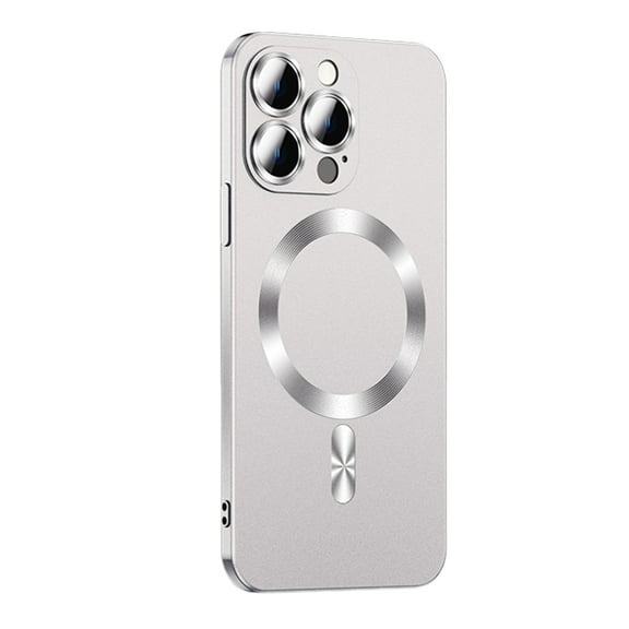 Dteck for iPhone 11 Pro Max Case Fit for MagSafe, Slim Fit Liquid Silicone Frosted Matte Case Shockproof Magnetic Cover for iPhone 11 Pro Max,Silver