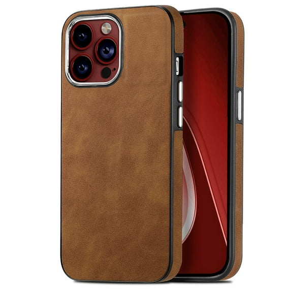 Dteck for iPhone 11 Pro Max Case, Slim Skin-Friendly PU Leather with Anti-Scratch Microfiber Lining Protective Back Cover,Brown