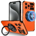 thumbnail image 1 of Dteck for iPhone 11 Pro Max Case with Rotating Ring Stand, Compatible with MagSafe, Heavy Duty Magnetic Phone Case for iPhone 11 Pro Max,Orange, 1 of 9