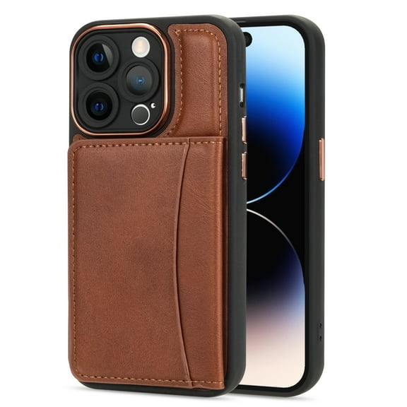 Dteck for iPhone 11 Wallet Case, Compatible with MagSafe, iPhone 11 Case with Flip Back Card Holder, PU Leather Protective Cover for iPhone 11,Brown