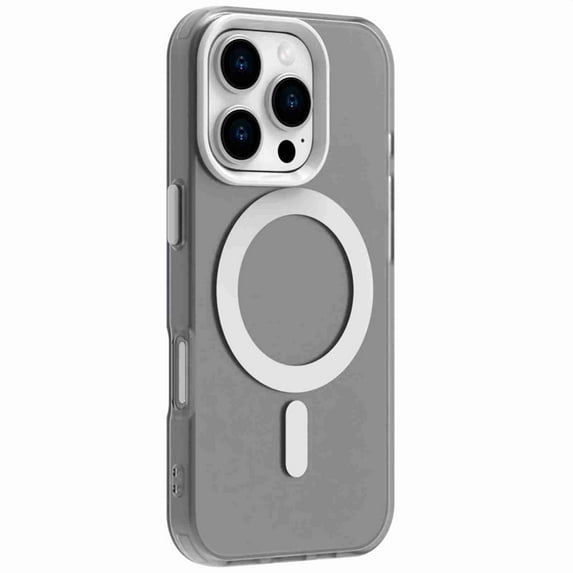 Dteck for iPhone 12 Pro / 12 6.1" Magnetic Case Cover, Shockproof Supports Wireless Charging Hard PC Back TPU Bumper Phone Case, White