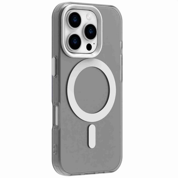 Dteck for iPhone 12 Pro / 12 6.1" Magnetic Case Cover, Shockproof Supports Wireless Charging Hard PC Back TPU Bumper Phone Case, White