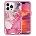 thumbnail image 1 of Dteck for iPhone 12 Pro Max Case Rugged Cover with IMD Marble Fashionable Designs for Women Girls, Protective Phone Cover for iPhone 12 Pro Max,Rose, 1 of 7