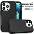 thumbnail image 1 of Dteck for iPhone 12 Pro Max Case, Slim Pocket-Friendly Hybrid Silicone Bumper Shockproof Tough Rugged Case,Black, 1 of 6