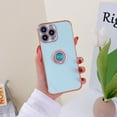 thumbnail image 1 of Dteck for iPhone 13 Mini 5.4 Inch Slim Case, Soft TPU Luxury Shiny Ring Holder Plated Edges Shockproof Scratch Resistant Case for iPhone 13 Mini,Mint, 1 of 6