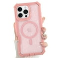thumbnail image 1 of Dteck for iPhone 13 Pro Max Case, Compatible with MagSafe, Sparkly Glitter Bling Back Rubber Bumper Shockproof Protective Phone Cover,Pink, 1 of 5