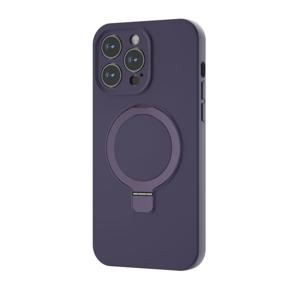 Dteck for iPhone 14 Pro Case with Invisible Magnetic Stand, Compatible with MagSafe, Slim Fit Liquid Silicone Gel Cover for iPhone 14 Pro,Purple
