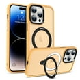thumbnail image 1 of Dteck for iPhone 14 Pro Case with Magnetic Ring Stand, Compatible with MagSafe, Frosted Translucent Slim Phone Grip Cover,Orange, 1 of 6