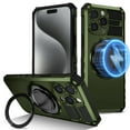 thumbnail image 1 of Dteck for iPhone 14 Pro Case with Rotating Ring Stand, Compatible with MagSafe, Heavy Duty Magnetic Phone Case for iPhone 14 Pro,Green, 1 of 9