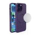 thumbnail image 1 of Dteck for iPhone 14 Pro Max Case, Compatible with MagSafe, Slim Weave Texture Shockproof Magnetic Case 6.7 Inch,Purple, 1 of 1
