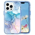 thumbnail image 1 of Dteck for iPhone 14 Pro Max Case Rugged Cover with IMD Marble Fashionable Designs for Women Girls, Protective Phone Cover for iPhone 14 Pro Max, Blue, 1 of 7