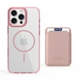 thumbnail image 1 of Dteck for iPhone 14 Pro with Magnetic Removable Magnetic Card Holder Wallet, With Magnetic Wallet Cards, Shockproof Slim Back Hard Case, Pink, 1 of 7