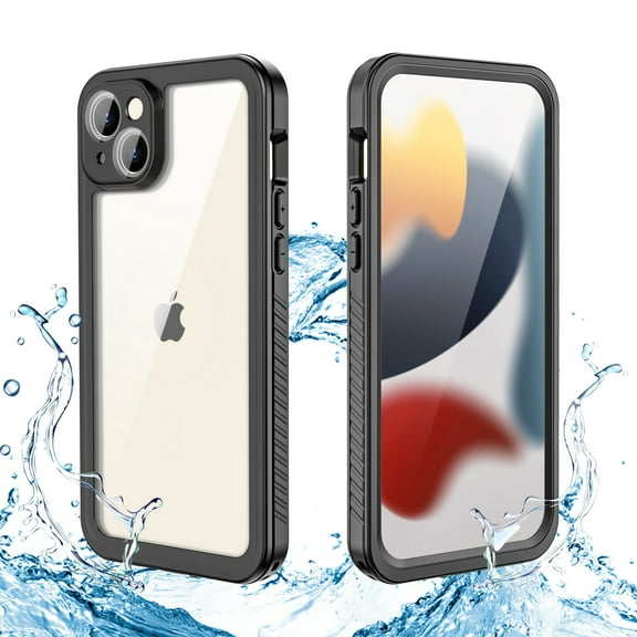 Dteck for iPhone 15 Plus Case Waterproof - Built-in Screen Protector IP68 Underwater Full Body Shockproof Protective Case 6.7 Inch, Black