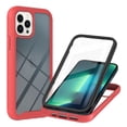 thumbnail image 1 of Dteck for iPhone 15 Pro Case with Built-in Screen Protector, Full Body Protection Hybrid Rubber Bumper Shockproof Clear Protective Cover,Red, 1 of 6
