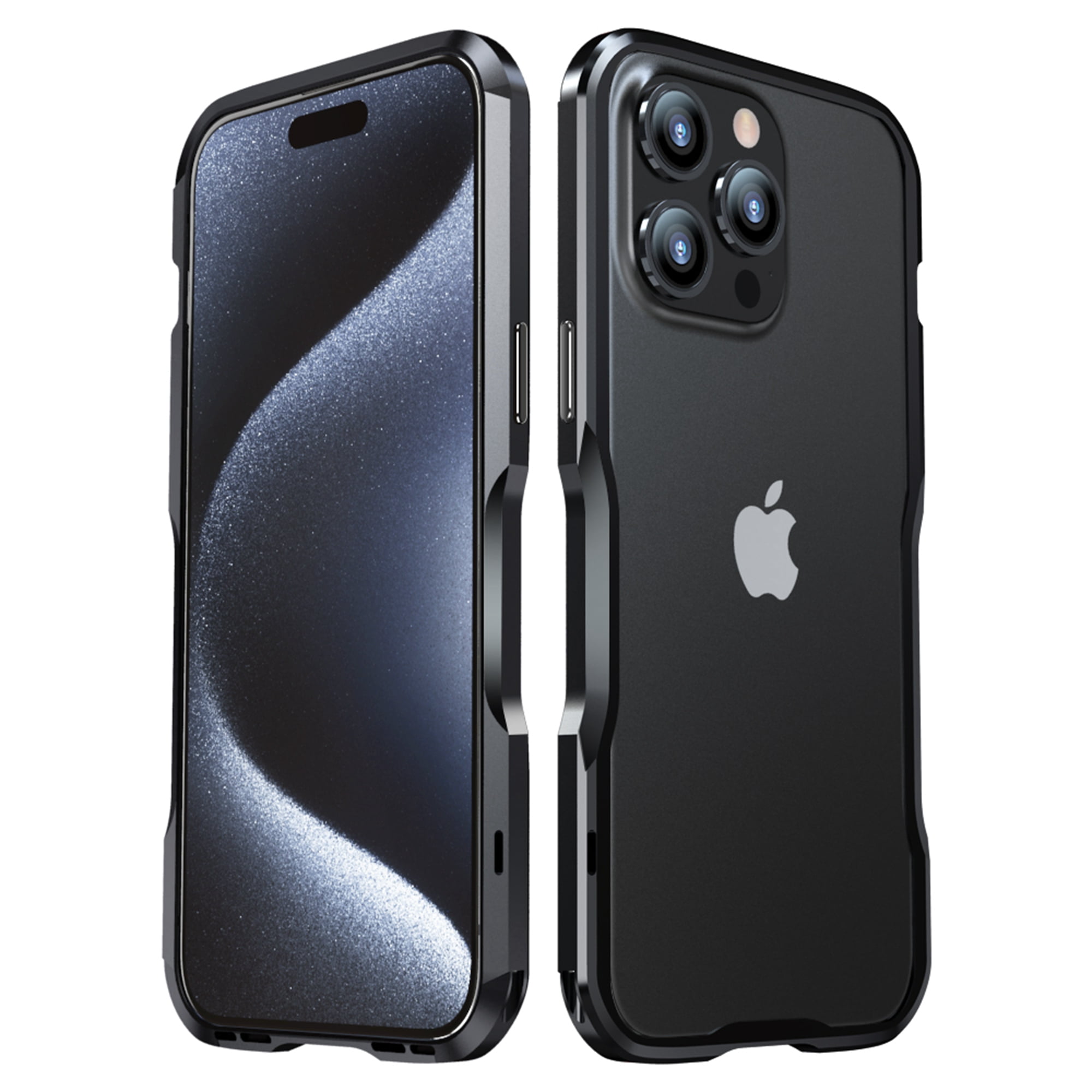 Dteck for iPhone 15 Pro Max Bumper Case Metal, Aluminum Alloy