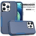 thumbnail image 1 of Dteck for iPhone 15 Pro Max Case, Slim Pocket-Friendly Hybrid Silicone Bumper Shockproof Tough Rugged Case,Blue, 1 of 6