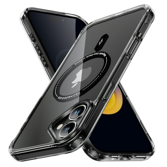 Dteck for iPhone 16 Case, Compatible with MagSafe, Anti-Yellowing Military-Grade Protection Shockproof Slim Magnetic Phone Sleeve for iPhone 16,Black
