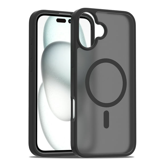 Dteck for iPhone 16 Case, Compatible with MagSafe, Shockproof Military-Grade Protection, Magnetic Phone Case for iPhone 16, Frosted Black