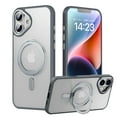thumbnail image 1 of Dteck Designed for iPhone 16 Case, 360°Rotatable Ring Stand Case Compatible with MagSafe Military-Grade Protection Magnetic Kickstand Case 6.1 inch,Gray, 1 of 8