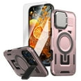 thumbnail image 1 of Dteck for iPhone 16 Case with Screen Protector, Shockproof Magnetic Multi-Layer Military Lens Stand Heavy Duty Full Body Rugged Hard Shell, Rosegold, 1 of 6