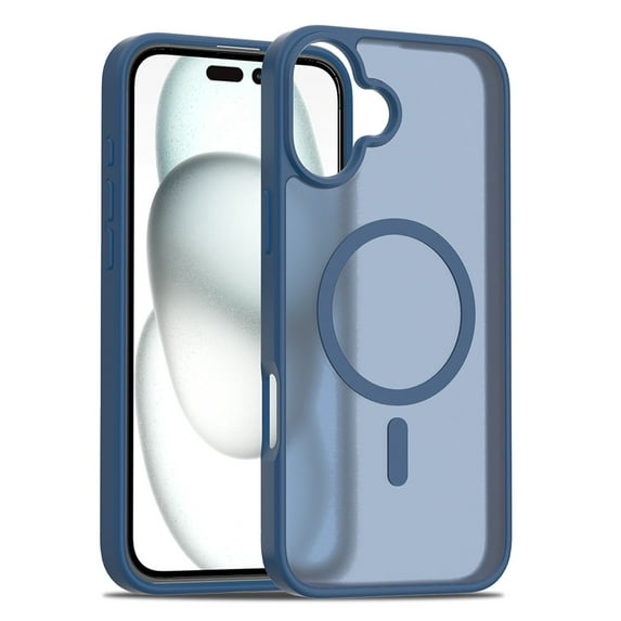 Dteck for iPhone 16 Plus Case, Compatible with MagSafe, Shockproof Military-Grade Protection, Magnetic Phone Case for iPhone 16 Plus, Frosted Blue