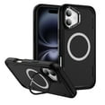 thumbnail image 1 of Dteck for iPhone 16 Plus Case with Camera Stand, Military-Grade Drop Protection Magnetic Phone Case Compatible with MagSafe Accessories, All Black, 1 of 9