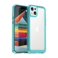 thumbnail image 1 of Dteck for iPhone 16 Plus Slim Clear Back Case, Shockproof Lightweight Crystal Transparent Acrylic Back Soft TPU Rubber Bumper Hybrid Case, Blue, 1 of 8