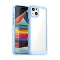 thumbnail image 1 of Dteck for iPhone 16 Plus Slim Clear Back Case, Shockproof Lightweight Crystal Transparent Acrylic Back Soft TPU Rubber Bumper Hybrid Case, Skyblue, 1 of 8