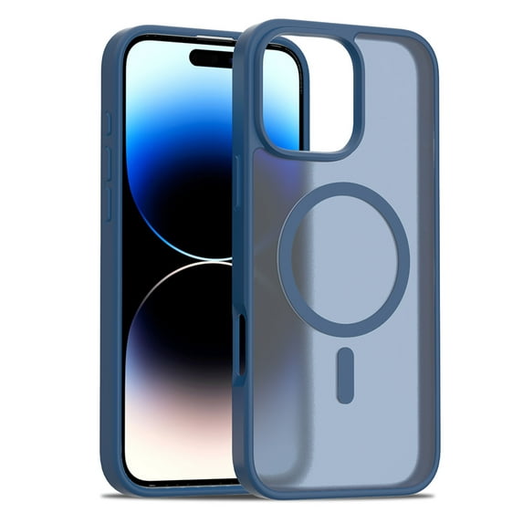 Dteck for iPhone 16 Pro Case, Compatible with MagSafe, Shockproof Military-Grade Protection, Magnetic Phone Case for iPhone 16 Pro, Frosted Blue