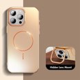 thumbnail image 1 of Dteck for iPhone 16 Pro Max Case with Camera Stand, Compatible with MagSafe, Metallic Luster Design Slim Shockproof Phone Cover,Gold, 1 of 6