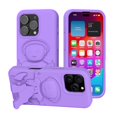 thumbnail image 1 of Dteck for iPhone 16 Pro Max Case with Hidden Stand, Military Grade Drop Protection EVA Shockproof Protective Phone Case for iPhone 16 Pro Max,Purple, 1 of 7