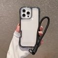 thumbnail image 1 of Dteck for iPhone 16 Pro Max Clear Case, Heavy Duty Drop Protection Rugged Shockproof 3-Layer Military Protective Tough Strap Durable Cover,Black, 1 of 9