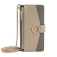 thumbnail image 1 of Dteck for iPhone 16e Case Wallet with Card Holder for Women, Zipper Purse with Metal Chain Strap Crossbody for iPhone 16e,Gray, 1 of 6