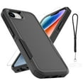 thumbnail image 1 of Dteck for iPhone 16e Case with Screen Protector, Military Grade Heavy Duty Shockproof Phone Cover for iPhone 16E 6.1" 2025,Black, 1 of 6