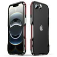 thumbnail image 1 of Dteck for iPhone 16e Metal Bumper Case with Camera Lens Cover, Slim Fit No Back Aluminum Frame 4 Corners Shockproof 6.1 Inch,Red, 1 of 3