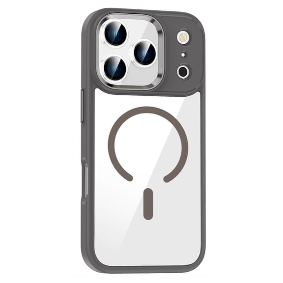 Dteck for iPhone 17 Pro Case, Compatible with MagSafe, Shockproof Military-Grade Protection, Transparent Magnetic Phone Case for iPhone 17 Pro,Gray
