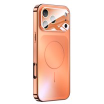 Dteck for iPhone 17 Pro Max Case 6.9" with Full Camera Lens Protector, Magnetic with MagSafe, Matte Finish Slim Phone Cover,Orange