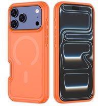 Dteck for iPhone 17 Pro Max Case, Compatible with MagSafe, Durable Drop Protection Shock-Absorbing Rugged Cover for iPhone 17 Pro Max,Orange
