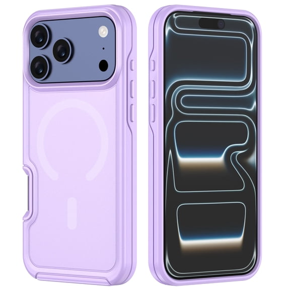 Dteck for iPhone 17 Pro Max Case, Compatible with MagSafe, Durable Drop Protection Shock-Absorbing Rugged Cover for iPhone 17 Pro Max,Purple