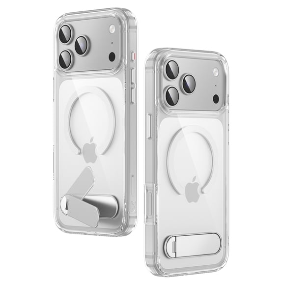 Dteck for iPhone 17 Pro Max Case, Magnetic for iPhone 17 Pro Max Clear Case Compatible with MagSafe, Rotating Kickstand